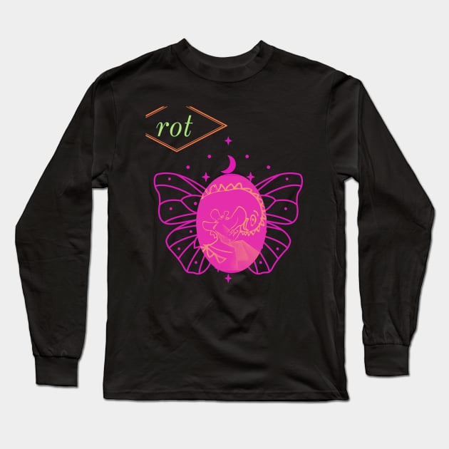 Buttersaur in Handsome Hot Pink Long Sleeve T-Shirt by Rot